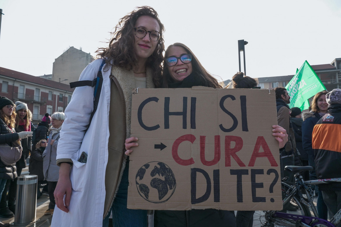 Durante lo sciopero dei medici del dicembre scorso foto Ansa