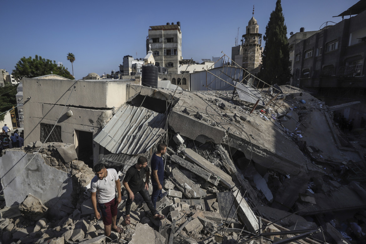 La chiesa di San Porfirio a Gaza, distrutta da un raid israeliano a fine ottobre Ap/Mohammad Abu Elsebah