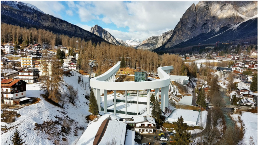 no dei progetti per la realizzazione della pista da bob di Cortina