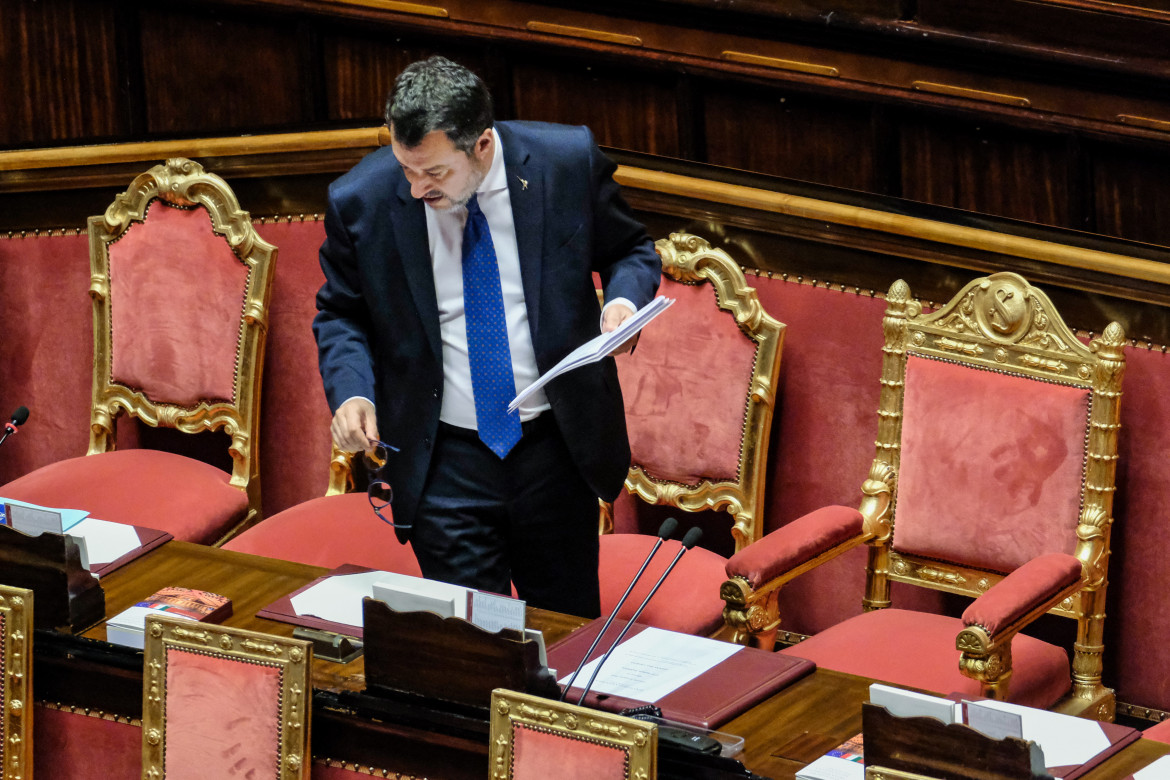 Matteo Salvini in aula