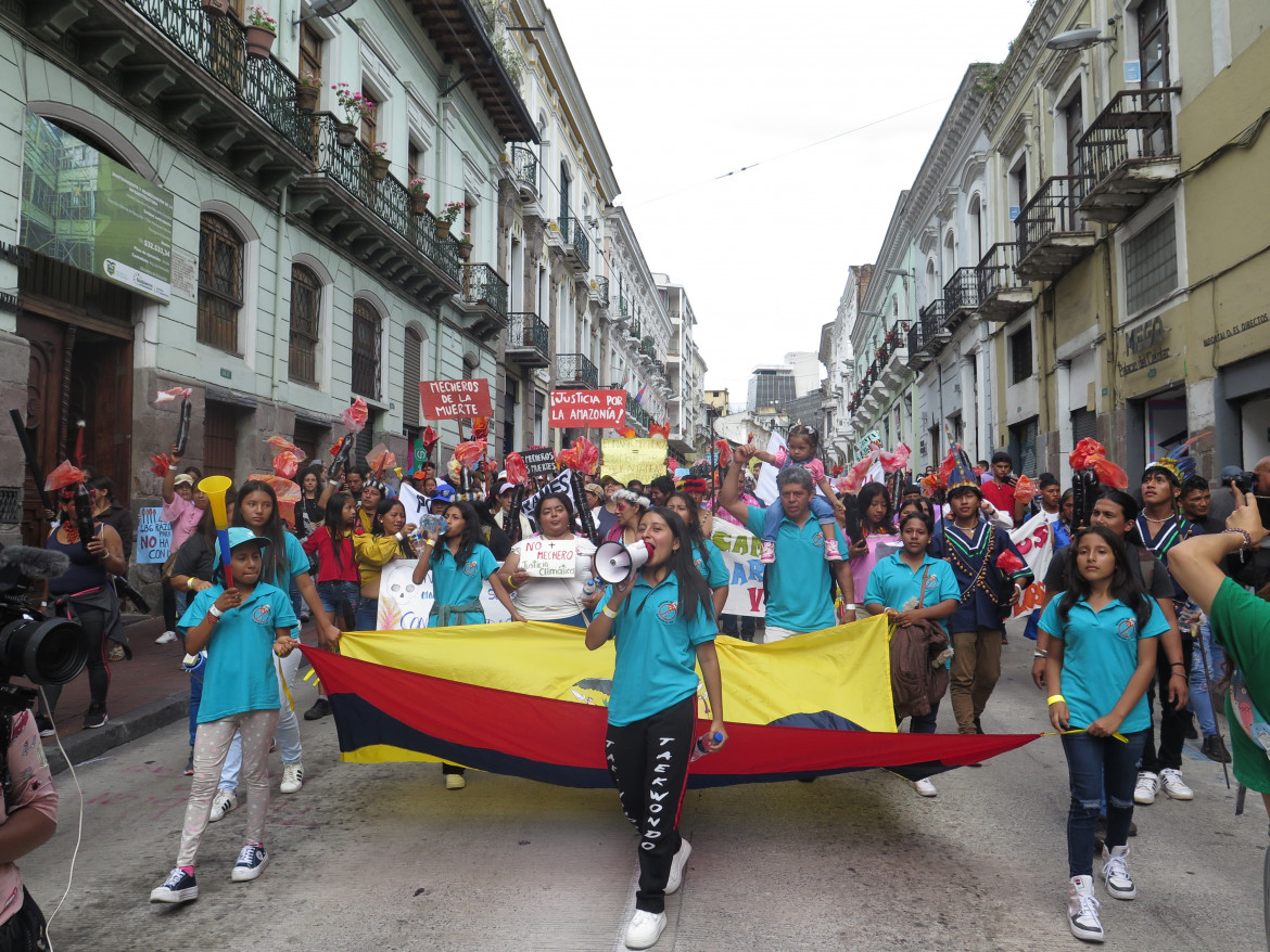 La recente protesta antipetrolifera in Ecuador Foto fornite dall’associazione Unión de Afectados por Chevron-Texaco