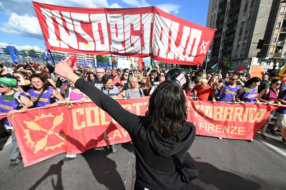 Il corteo dell'ex Gkn di ieri per le strade di Firenze - foto di Aleandro Biagianti