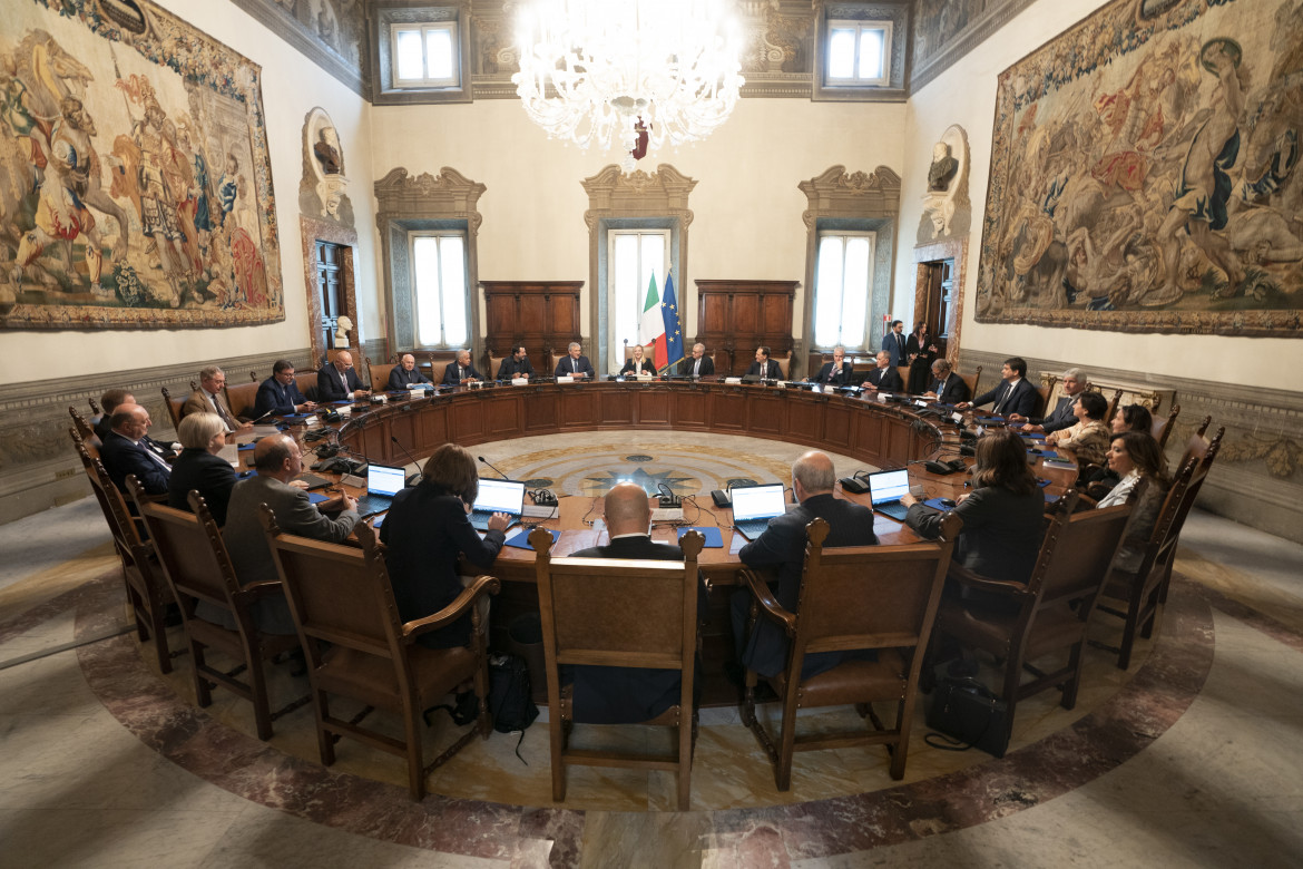 Riunione del Consiglio dei Ministri del governo Meloni foto LaPresse