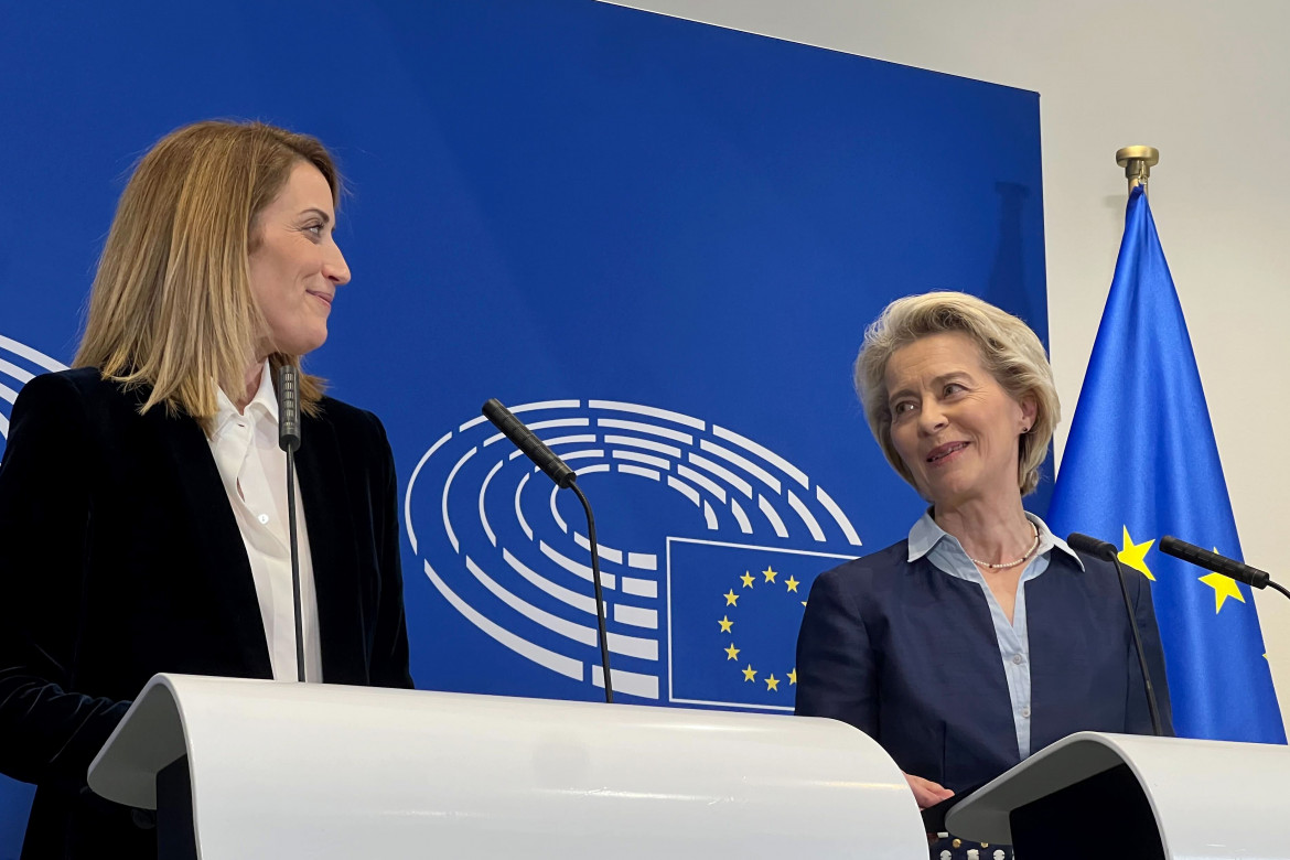 Roberta Metsola e Ursula von der Leyen foto Ansa