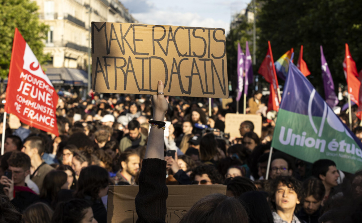 Protesta contro il Rassemblement National a Parigi foto Ansa