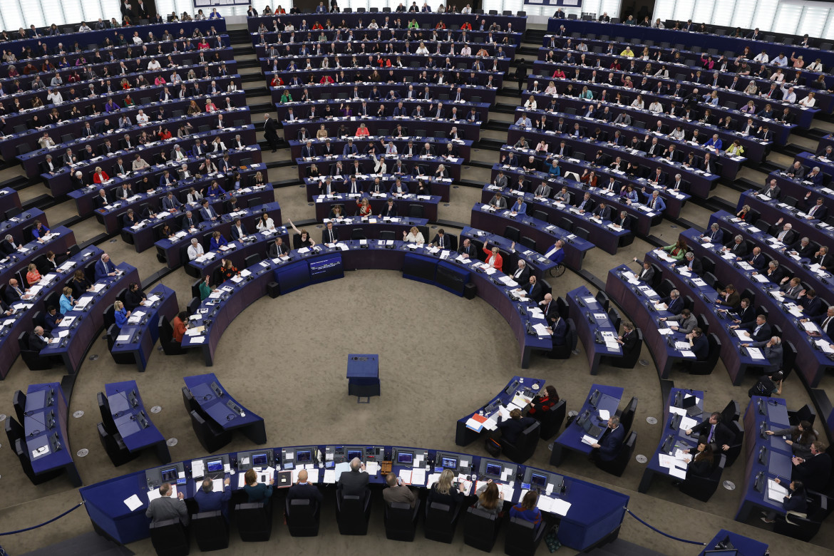 L’aula del parlamento europeo foto Ap