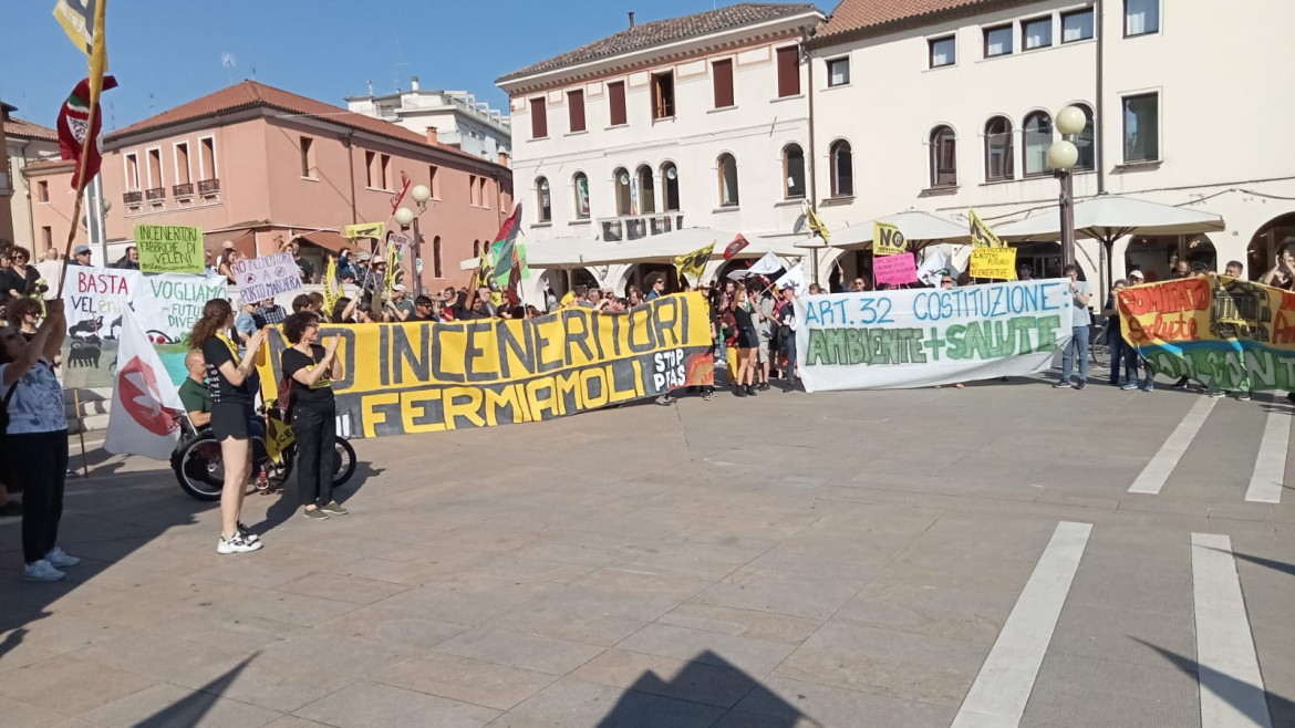 Mestre, manifestazione contro gli inceneritori (Foto Linda Maggiori)