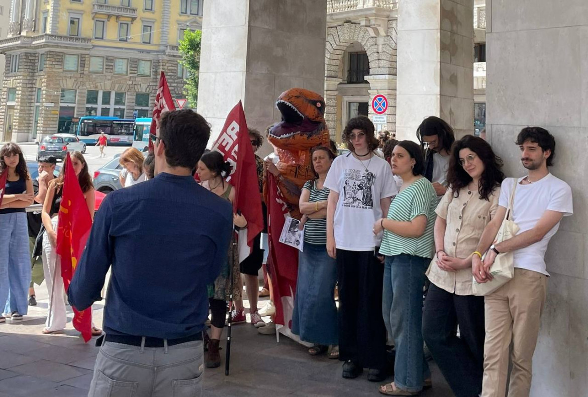 La manifestazione degli studenti del 27 giugno a Trieste (foto Uds