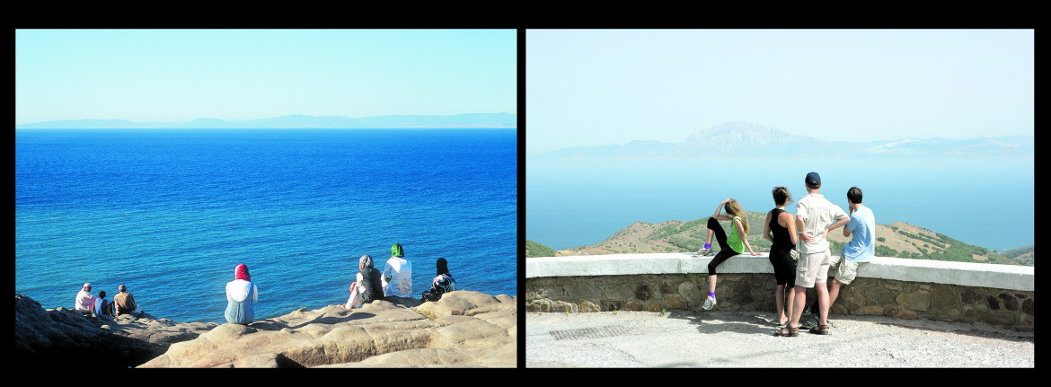 Francis Alÿs, Miradores, stretto di Gibilterra, Marocco-Spagna (immagini catturate da Vidéo 2 canaux, 2008)