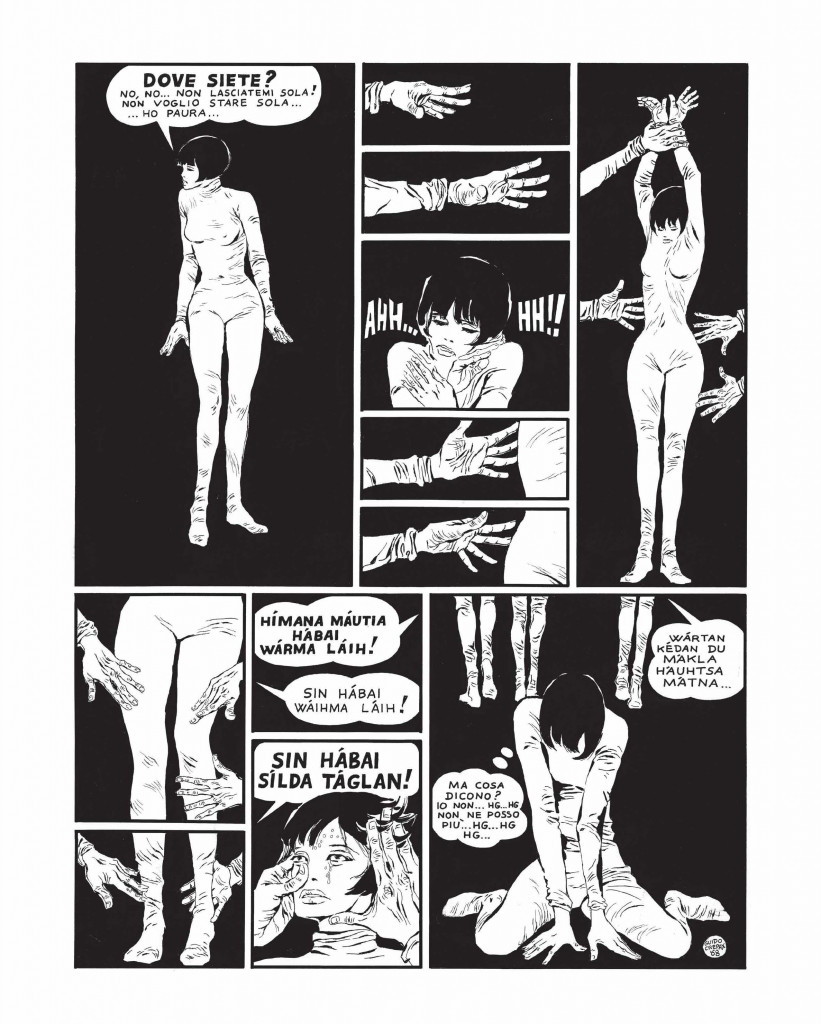 Una tavola da «I sotterranei» di Crepax