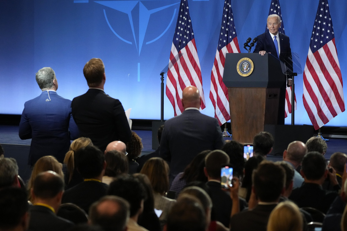 Biden alla conferenza stampa del vertice Nato a Washington