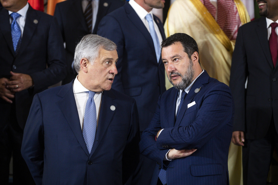 Antonio Tajani e Matteo Salvini foto Ansa