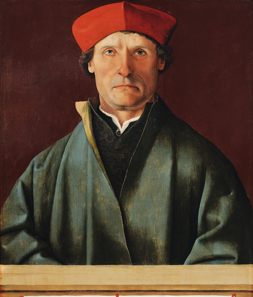 Max Reichlich, "Ritratto di Gregor Angerer, canonico di Bressanone", part., 1519, Innsbruck, Tiroler Landesmuseum