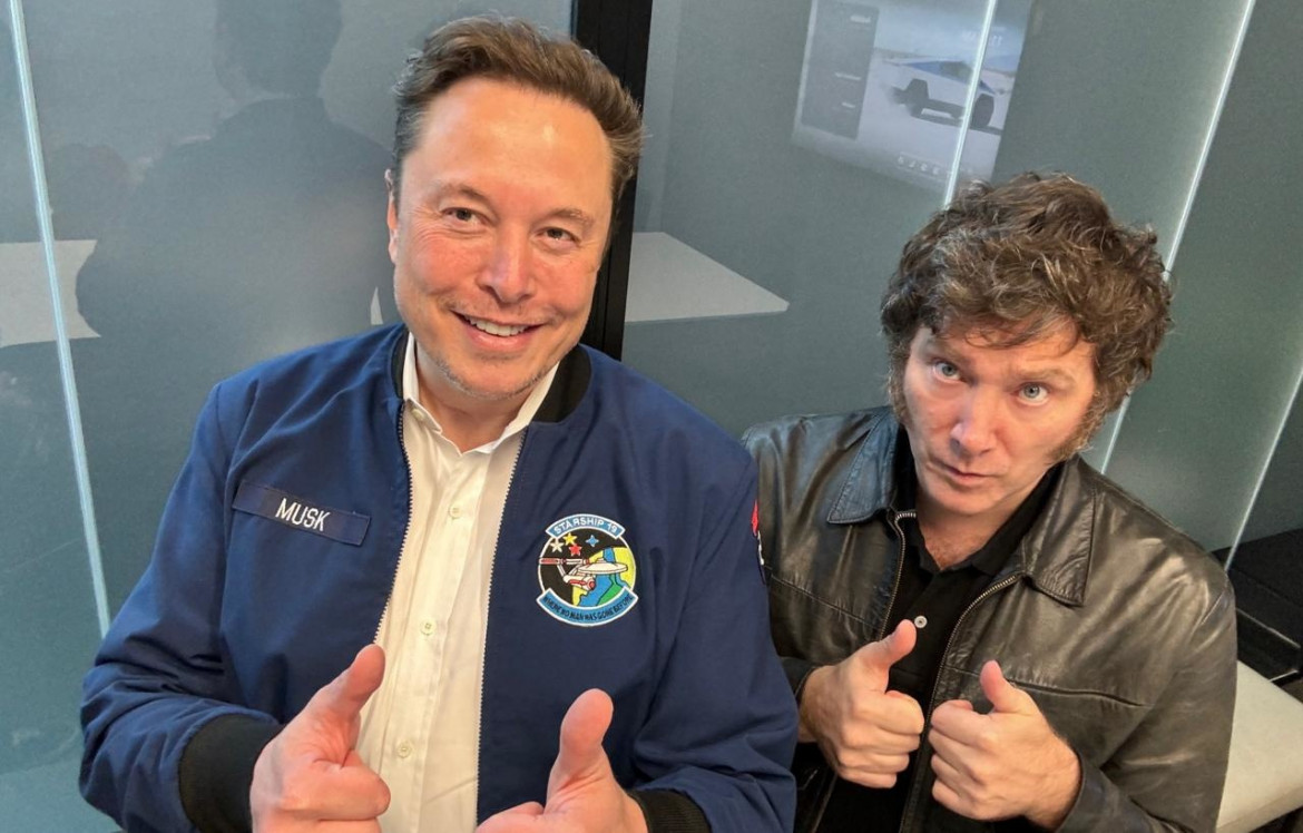 Elon Musk con Javier Milei