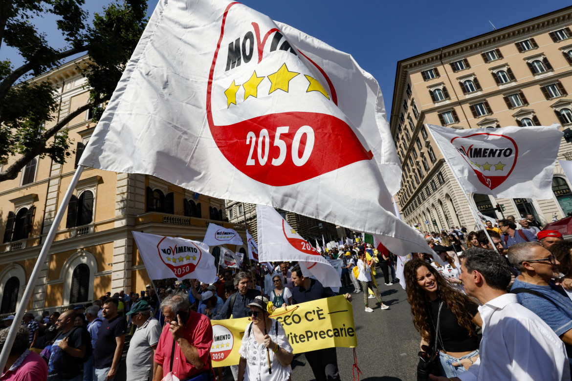 Manifestazione M5s (Ansa)