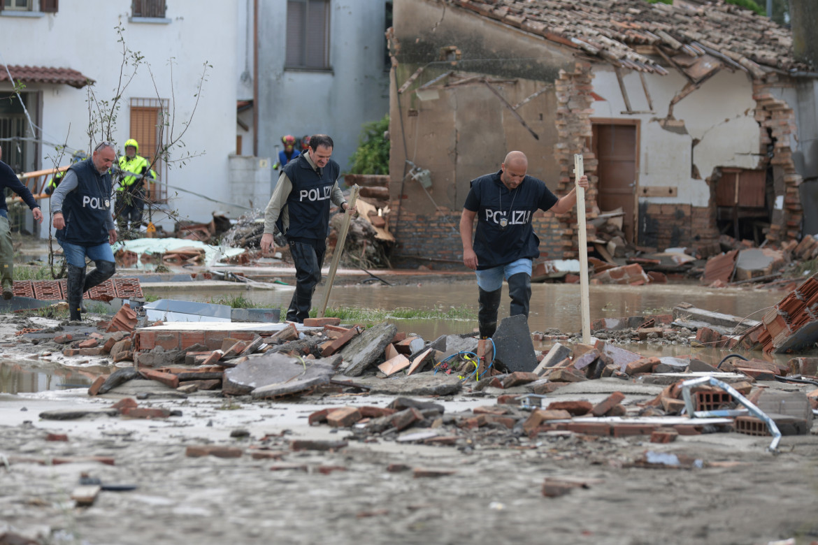 Traversara, frazione del Comune di Bagnacavallo, devastato dalla rottura del fiume Lamone