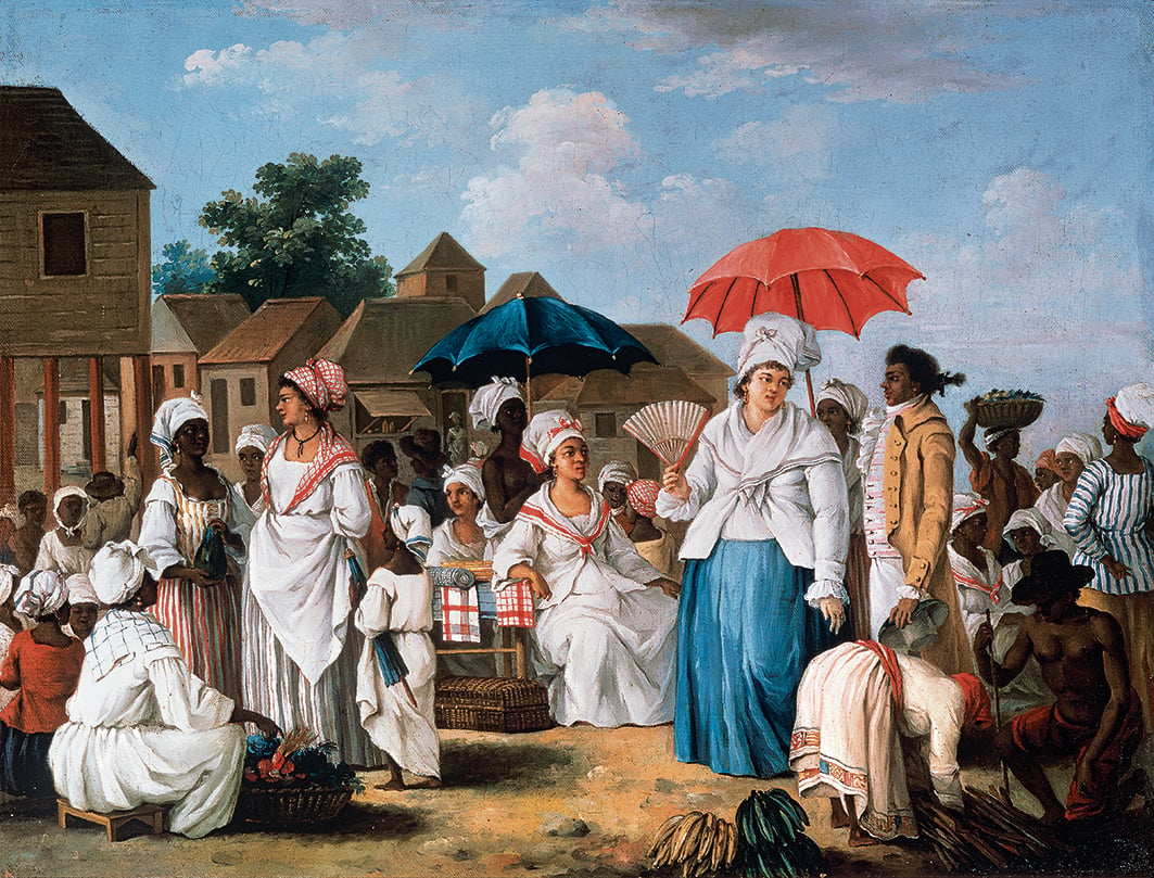 Agostino Brunias, «Il mercato del lino a Santo Domingo», 1770 ca.