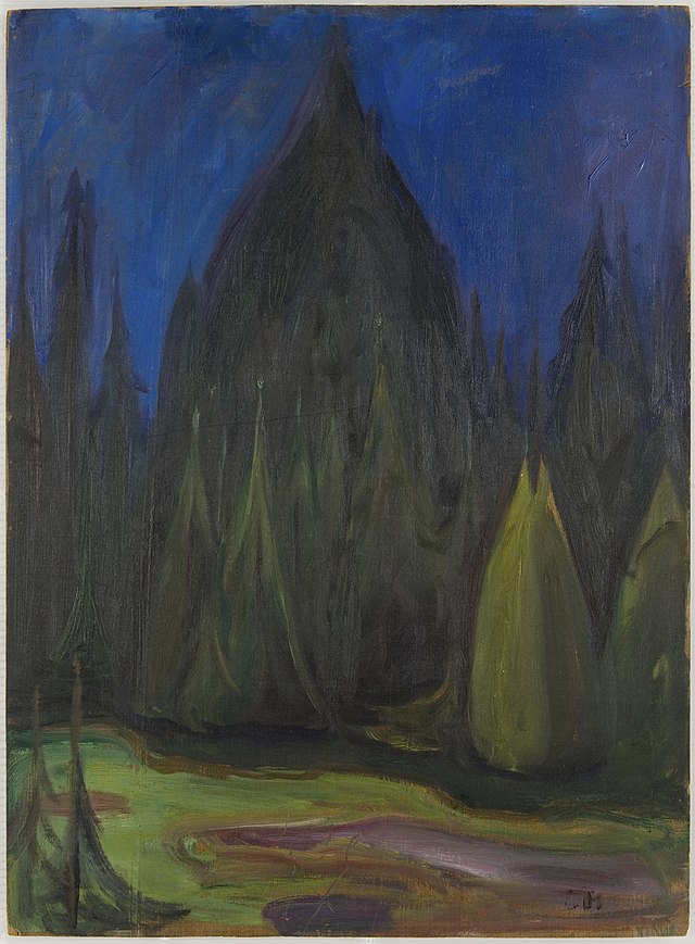 Edvard Munch - Dark Spruce Forest