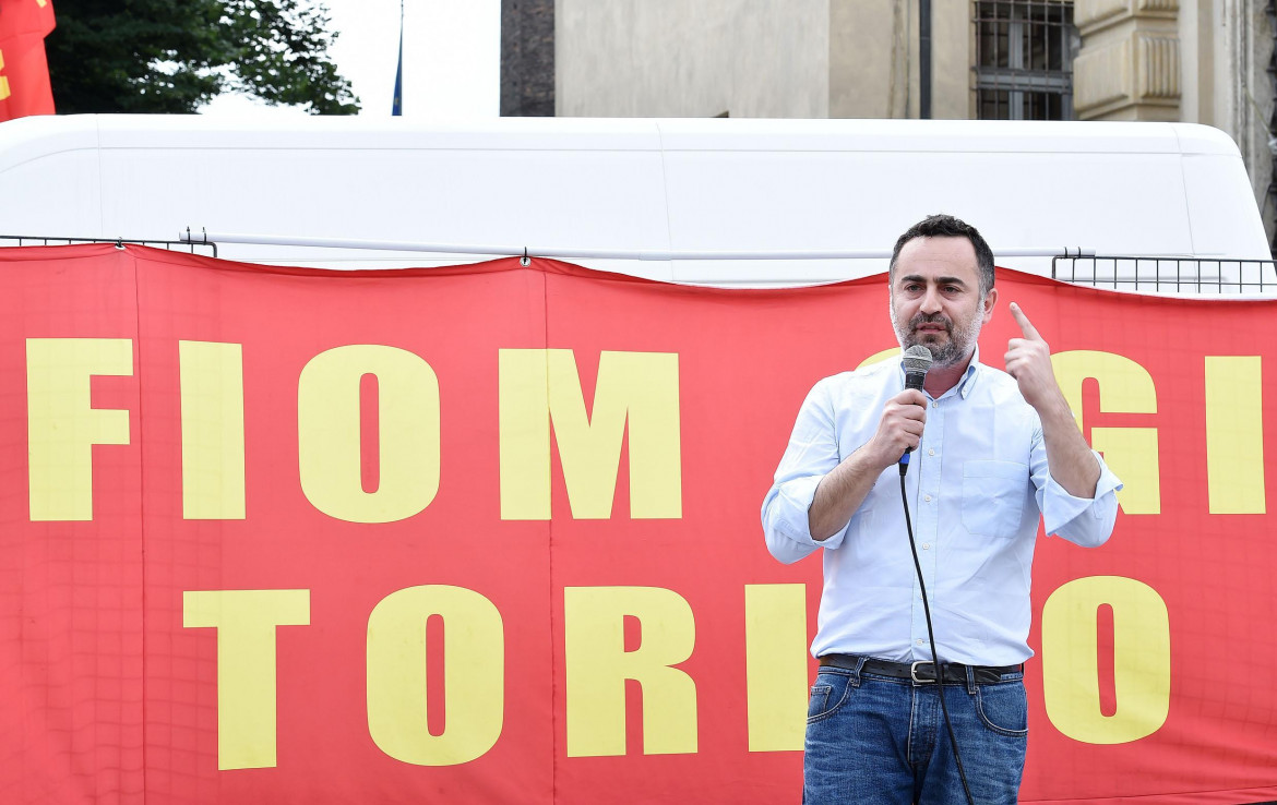 Torino, il segretario generale della Fiom Michele De Palma foto di Alessandro Di Marco/Ansa