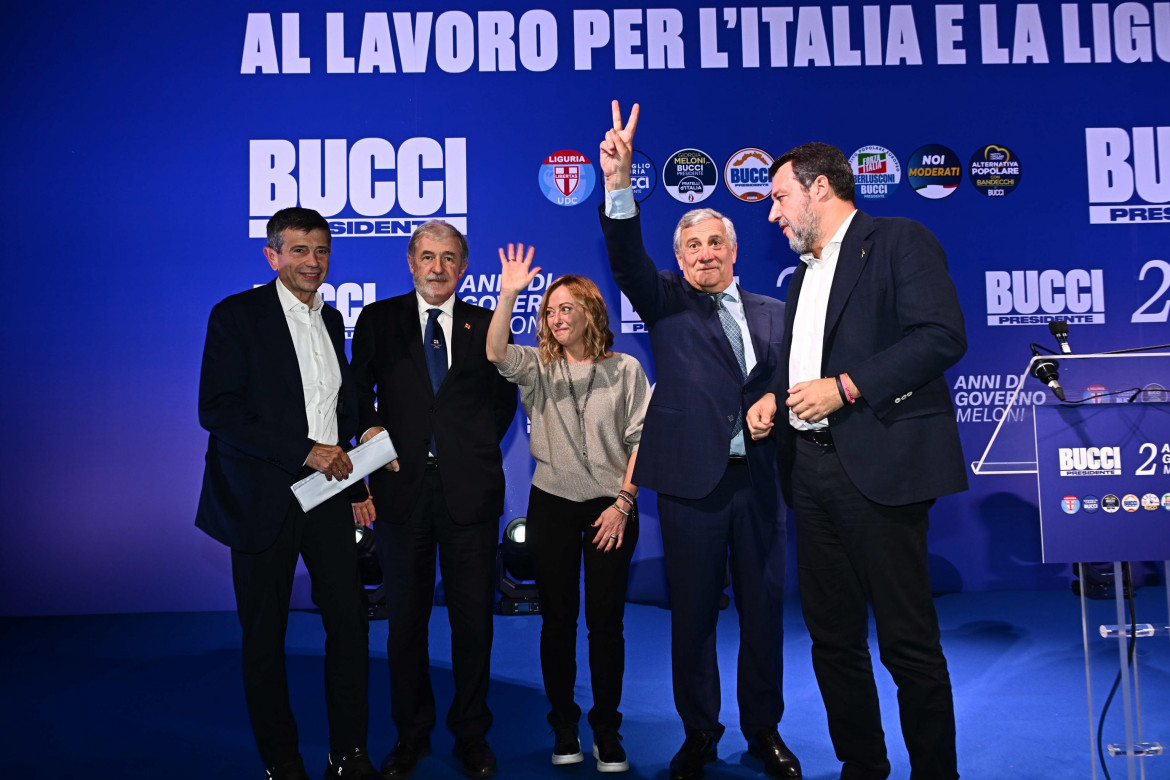 Genova, comizio di chiusura della campagna elettorale di Marco Bucci