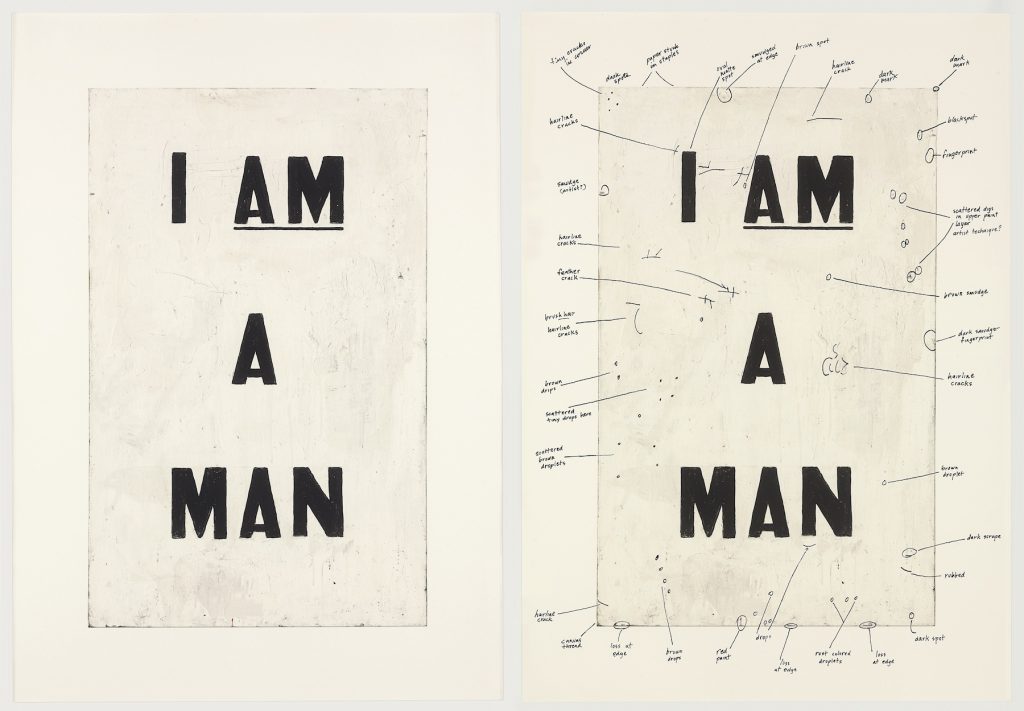 Glenn Ligon, Condition report (diptych), 2000