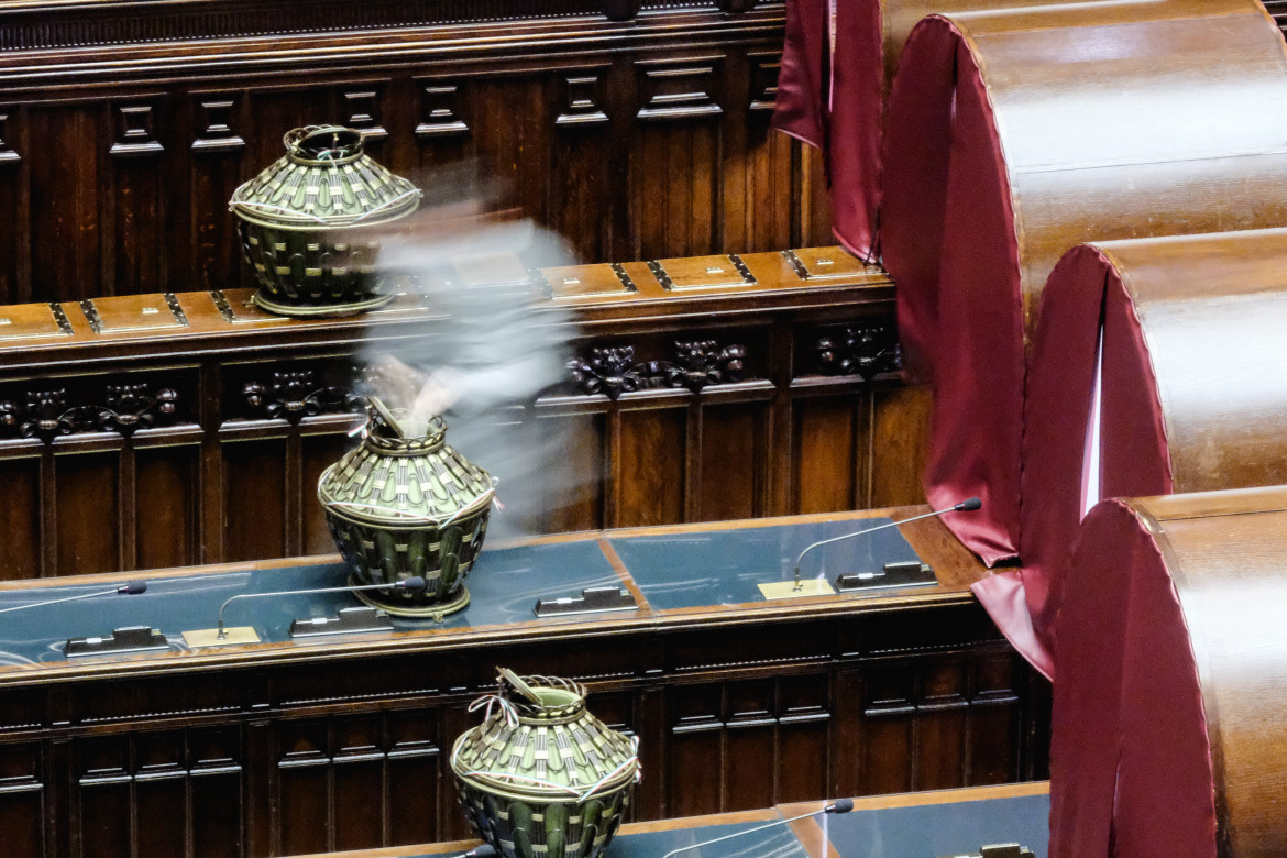 Seduta Comune del Parlamento per l’ elezione di un giudice della Corte Costituzionale alla Camera dei Deputati a Roma foto LaPresse