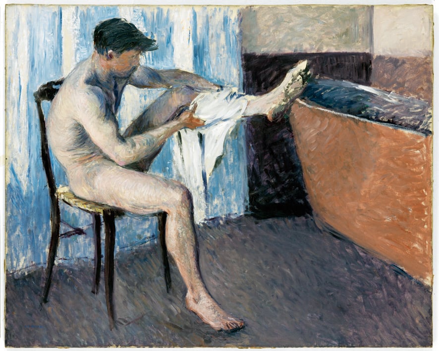 Gustave Caillebotte, «Homme s’essuyant la jambe»