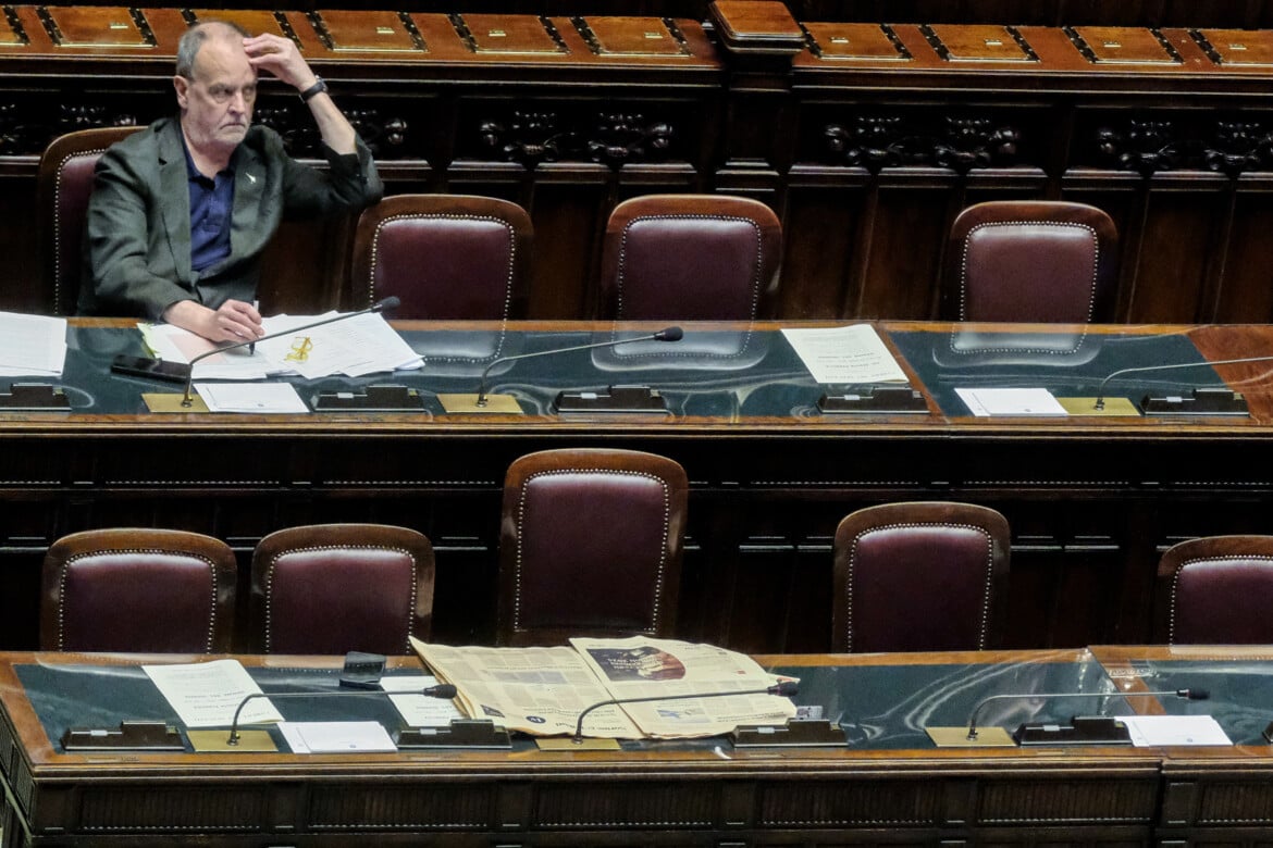 Il ministro per gli affari regionali e le autonomie Roberto Calderoli alla Camera dei Deputati foto Mauro Scrobogna/LaPresse