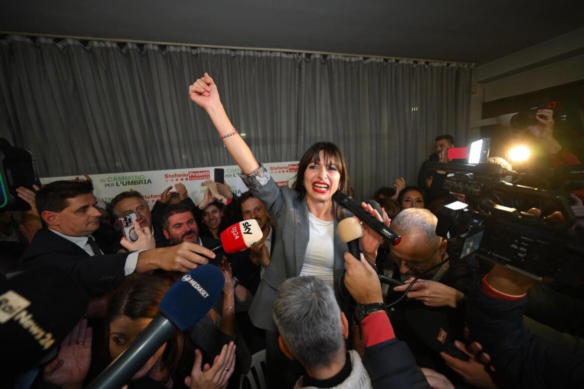 La vittoria di Stefania Proietti candidata alla presidenza della regione Umbria