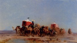 Alberto-Pasini-Caravan-In-The-Desert