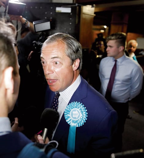 Farage vince ovunque, tranne a Londra