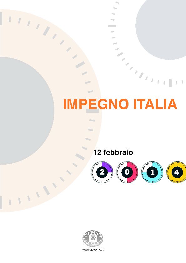 Impegno Italia, l’agenda 2014-2015 secondo Letta