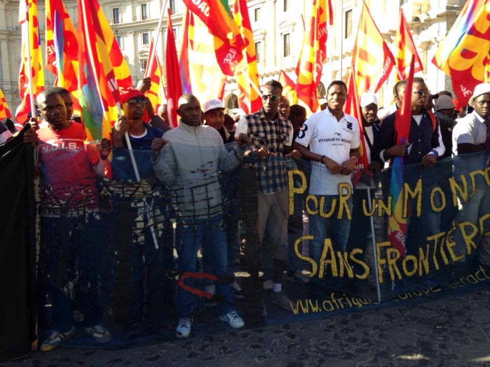 sciopero sociale Il movimento sans papiersa Roma