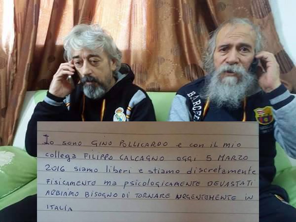 Trattative costanti, oggi tornano  i due italiani rapiti e poi liberati