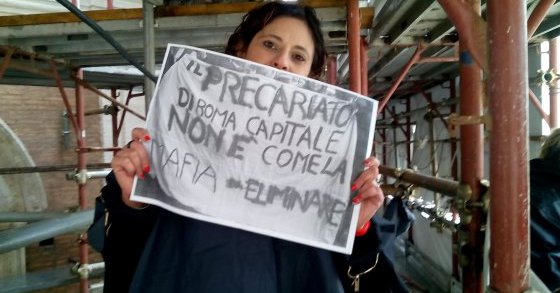 La protesta delle maestre precarie a Roma