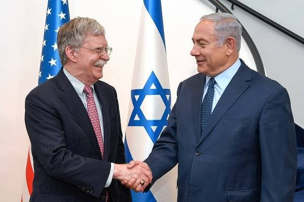 Bolton in Israele, consiglio di guerra con Netanyahu