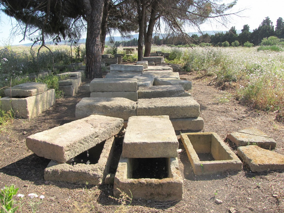 Le tombe della necropoli meridionale spostate presso la muraglia occidentale di Megara (©R.-M. Bérard)