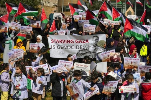 Manifestazione pro-Gaza dei profughi palestinesi in Libano