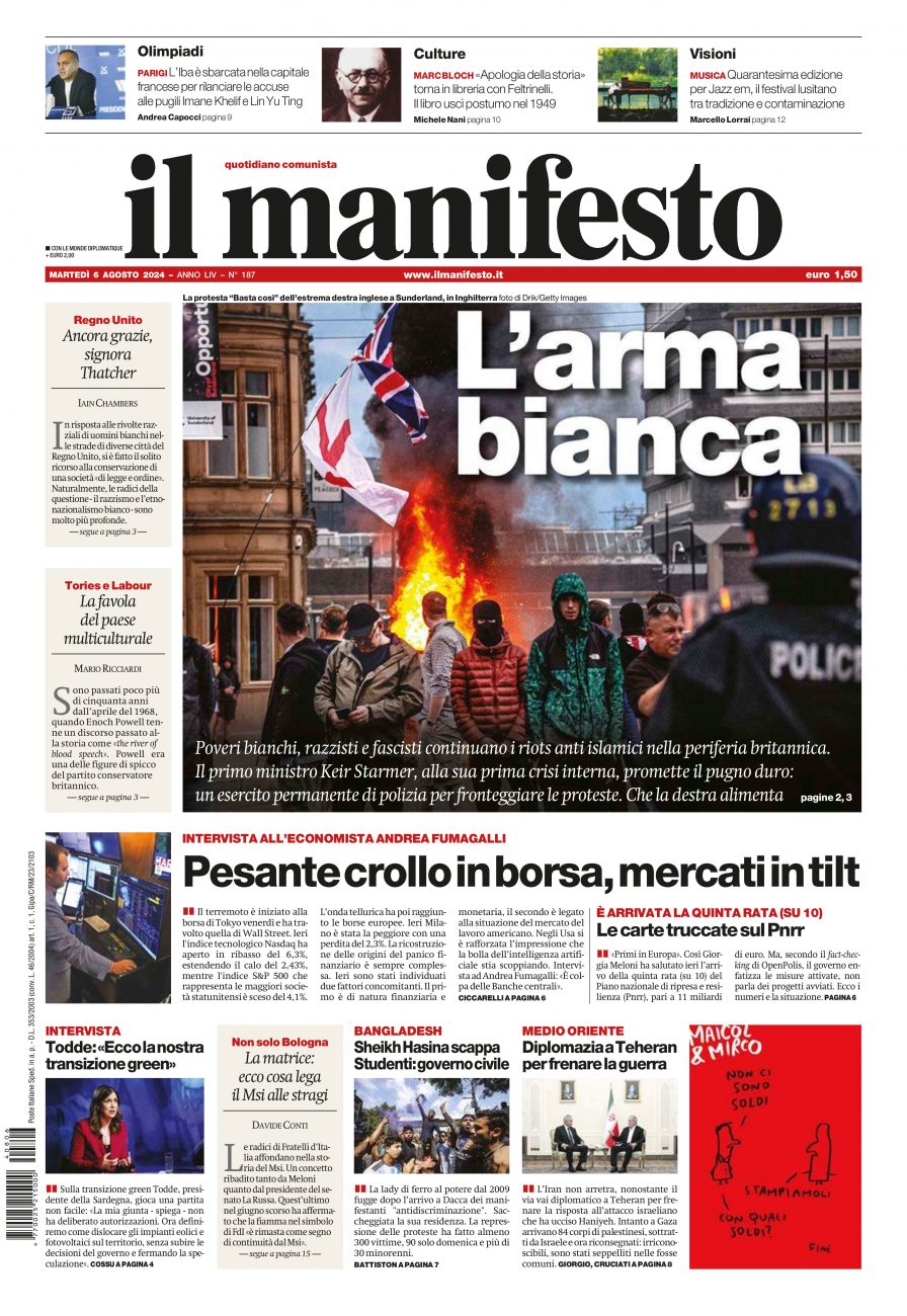 il manifesto del 6 agosto 2024