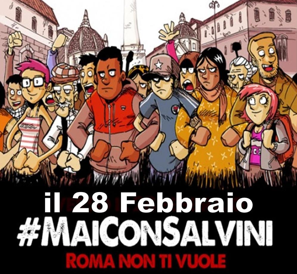 Roma, sabato antirazzista contro la «marcia» della Lega