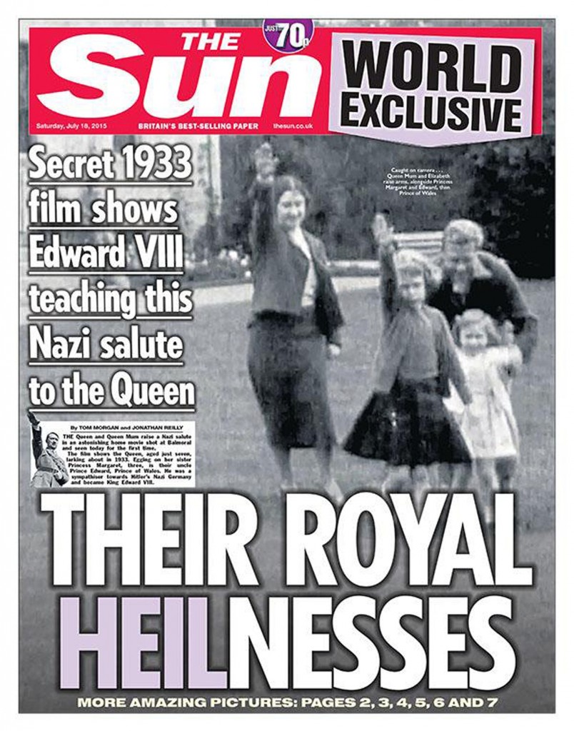 Il Sun mostra la famiglia reale che fa il saluto nazista nel 1933