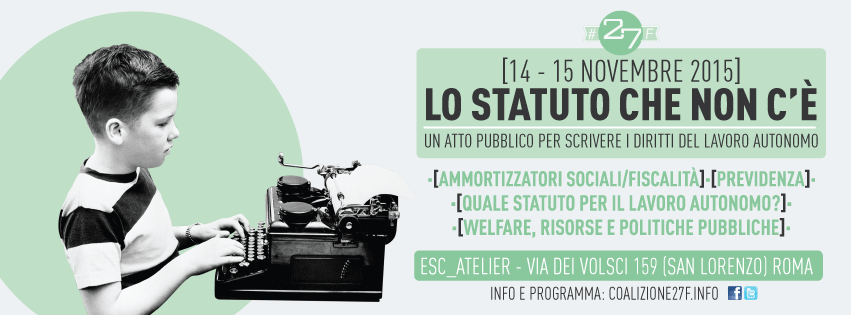 Oggi a Roma i freelance scrivono lo statuto del lavoro autonomo