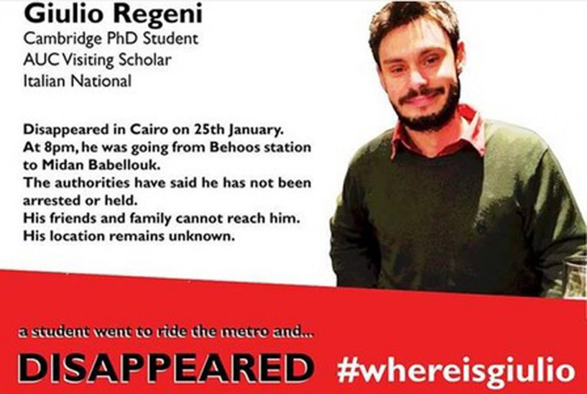 Nessuna notizia di Giulio Regeni, scomparso al Cairo
