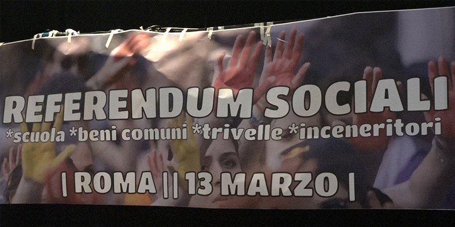 Referendum sociali a quota 300 mila firme: «In giugno raccolta straordinaria»