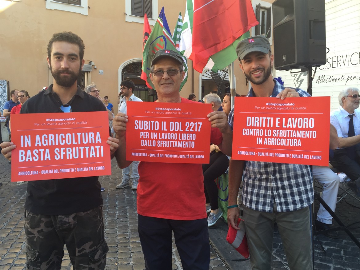 I sindacati a Boldrini: «Approvare subito la legge contro il caporalato»