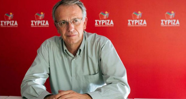 Il segretario di Syriza Panos Rigas a Roma