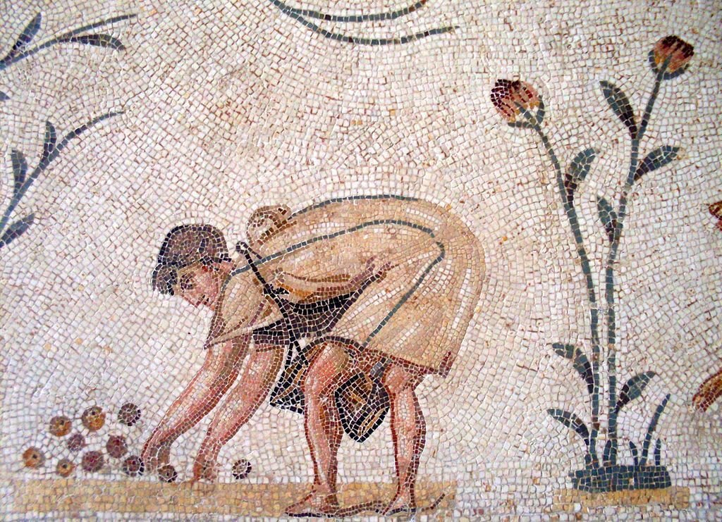 Particolare di un mosaico esposto al Museo del Bardo (II sec. d.C.)
