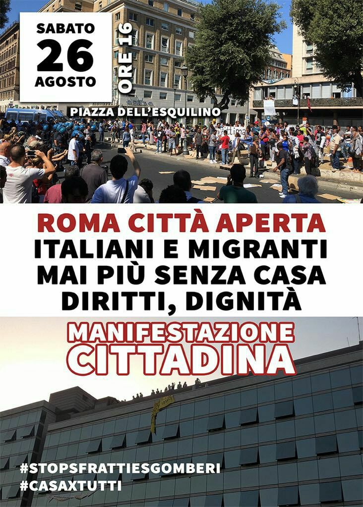 roma manifestazione 26 agosto