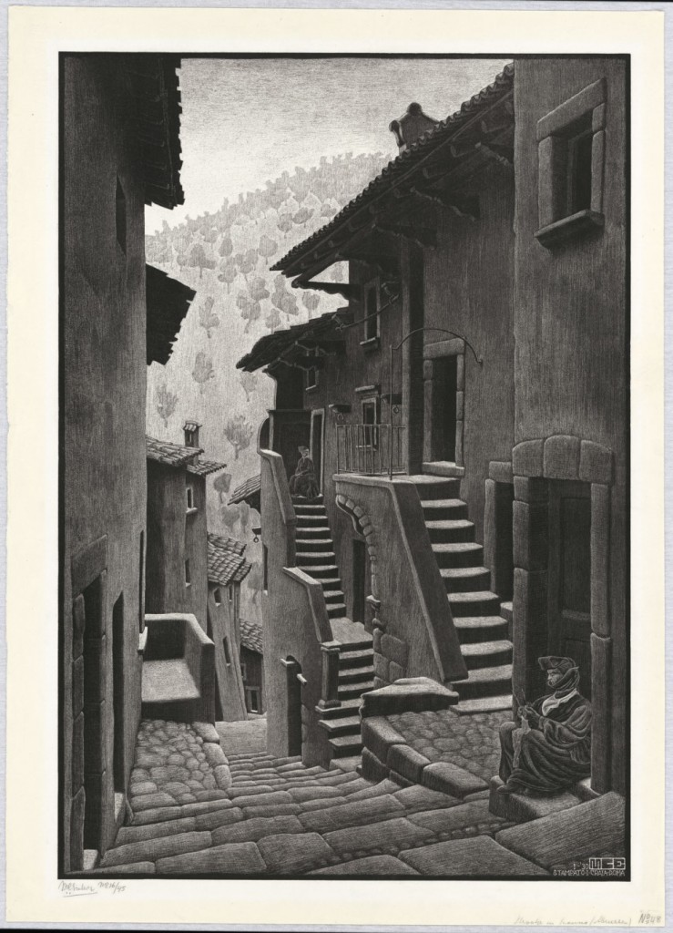 Maurits Cornelis Escher Strada in Scanno, Abruzzi, 1930--