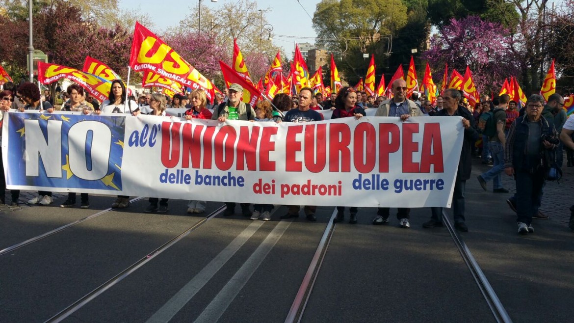 Eurostop in piazza a Roma contro «il governo delle banche, della precarietà e dei manganelli»